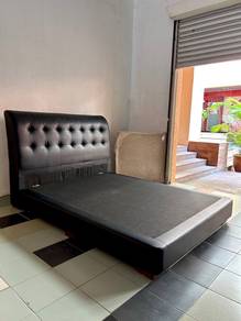 ETALIA Divan QUEEN faux Leather Bed Frame (❌NO MAT