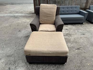 [Set] Highback Armchair Single Sofa + Stool Kerusi
