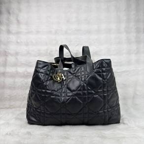 Authentic Dior Large Tonjours Macrocannage Black