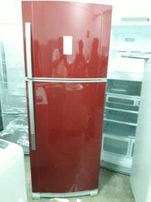 Fridge Sharp Big Freezer Peti Ais Refrigerator Red