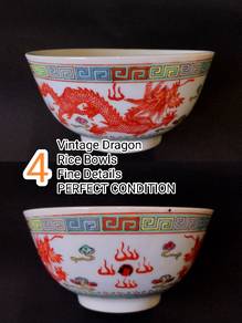 4 lovely, best condition, Vintage Dragons emblazon