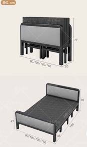 Folding 1.5m queen size bed / bedframe , boleh lip