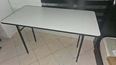 White Table with black frame