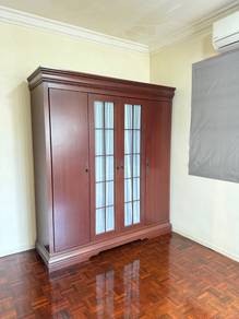 Solid Wood 4-Door Wardrobe