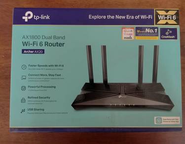 TP-Link Archer AX20 AX1800 WiFi 6 Router -Like New