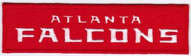 NFL Atlanta Falcons Text Logo Football Badge Patch
