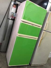 Elba Apple green 3doors fridge Peti Sejuk Ais
