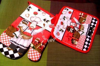 Chef Mitten and Potholder Set (New)
