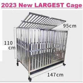 Biggest Stainless Steel Dog Cage 5ft