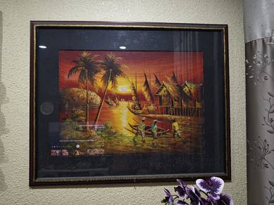oil painting with frame