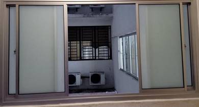 Slidng Window bilik Office (Aluminium-Kaca)