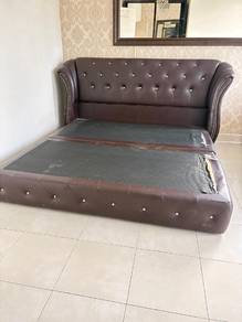 Bed frame king size brown