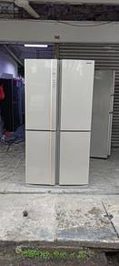 Sharp 4 doors fridge refrigerator peti ais