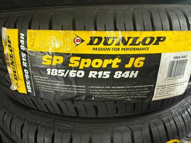 Tayar baru  dunlop j6 185/60/15  tahun 25