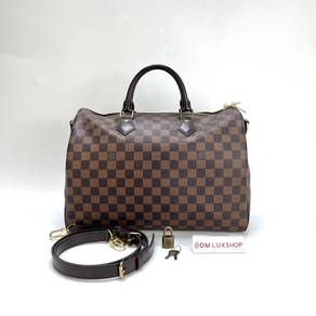 Preloved LV Damier Ebene Speedy 35 GHW