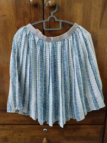 SOLDLight Blue Pleated Skirt & Greenish Long Pants