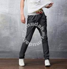 B016 BAGGY HAREM DARK GREY SPORTS CASUAL PANTs