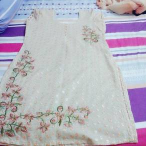 3 pc Orange Embroidery Indian Dress(Punjabi Suit)