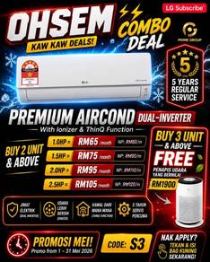 Promo LG Dual Inverter Aircond (Tampoi JHR)