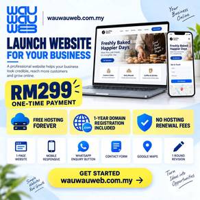 RM299 1-Page Website + FREE Web Hosting