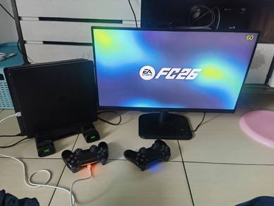 PlayStation 4 slim✅ 
500gb✅ 
2 joystick✅ 
2 cd gam