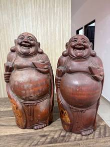 Bamboo Buddha statue One pair
