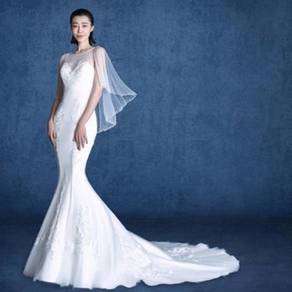 White wedding prom gown dress photoshoot RB556