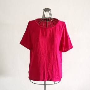 Armani Exchange roll-cuff crewneck blouse