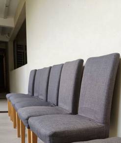 (Each price)Ikea Bergmund Grey Fabric Dining Chair