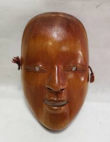 Japanese Traditional Noh Mask Omen Kabuki
