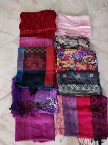 Tudung instant shawl square murah