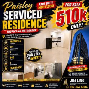 Service Residence For Sale in Paisley @ Tropicana Metropark, Subang Jaya