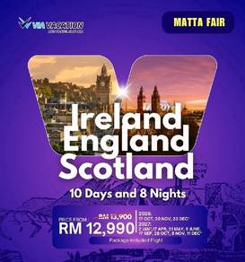 10D8N IRELAND ENGLAND SCOTLAND With FLIGHT 