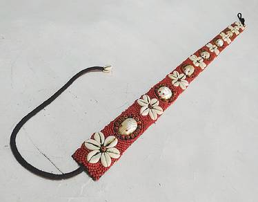 Vintage Nepalese Shell Bead Decorated Encrusted