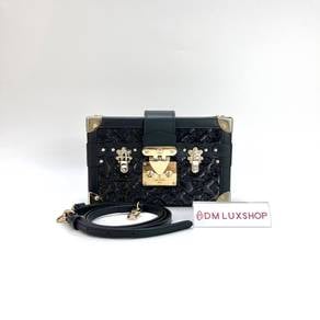 Preloved LV Black Sequins Petit Malle GHW