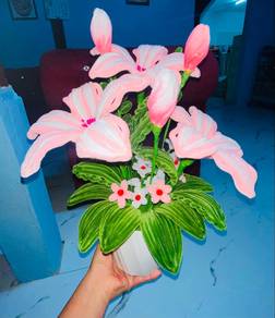 Bunga Hiasan Lily Premium, Cantik