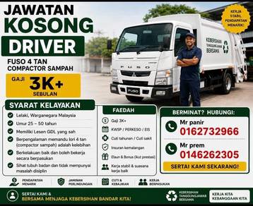 Driver Compactor / Driver Lori Diperlukan