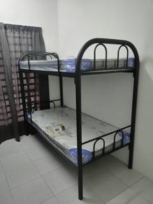 Katil double decker single heavy duty