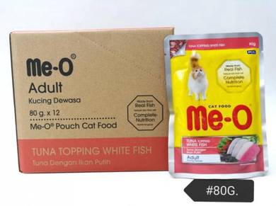 12Packs Me-O Adult Cat Pouch Food Feed 80gram Tuna