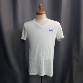 SUPERDRY Logo Embroidered V Neck T-Shirt