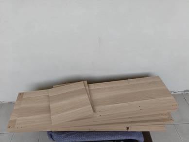 Shelving Unit White Stained Oak Effect
