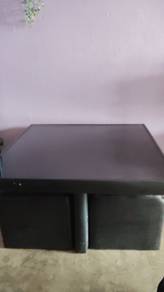 coffee table with 4 small chair