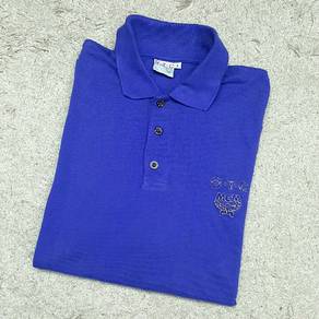 MCM Blue Long Sleeve Polo T-shirt