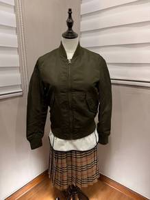 UNIQLO olive bomber jacket women S 3342