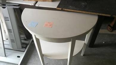 Half Round White 2 Level Table TR278