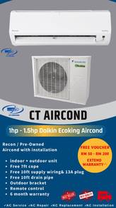 1.5hp Daikin Ecoking Aircond AN-2401