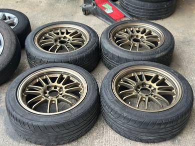 Sport Rim 15 Second Volk Rays RE30 Siap Tayar Seco