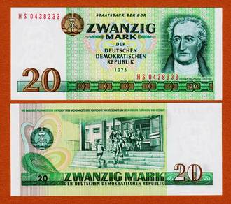 East Germany 20 Mark 1975