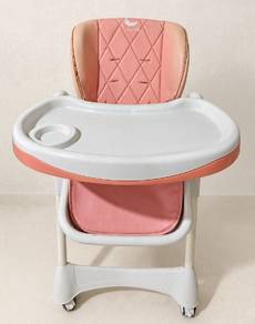LUNABABY Foldable Baby High Chair – Adjustable Hei