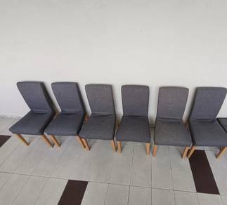 (Each price)Ikea Bergmund Grey Fabric Dining Chair
